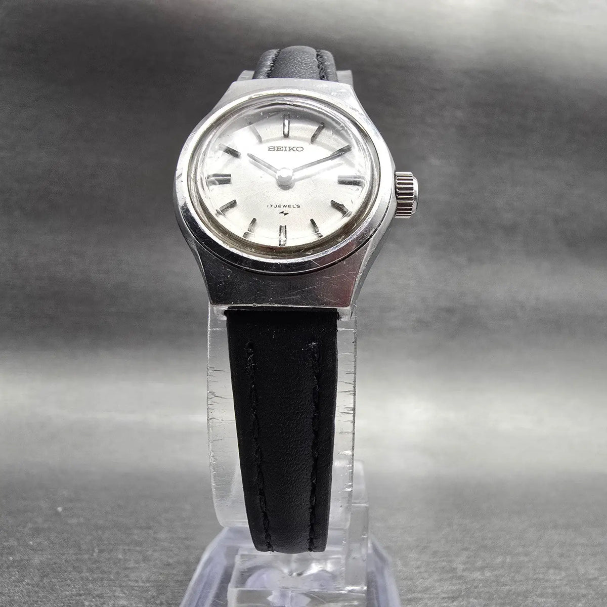 Seiko Watch Women 21mm White Dial Silver Tone Round 11-0910 Manual Wind Works5