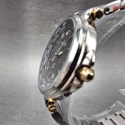 Citizen XC Atomic Solar Watch Women 29mm Black Dial Two Tone Date Round PARTS3