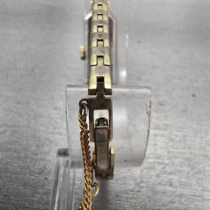 Seiko Watch Women 12mm Brown Dial Gold Tone Rectangle 1520-3666 Manual Wind VTG7