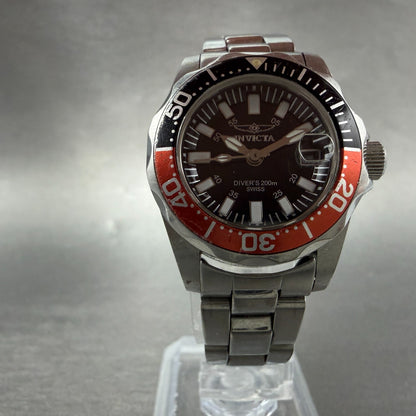 Invicta Dive Watch Women 27mm White Dial Steel Date Coke 7061 Round New Batt5