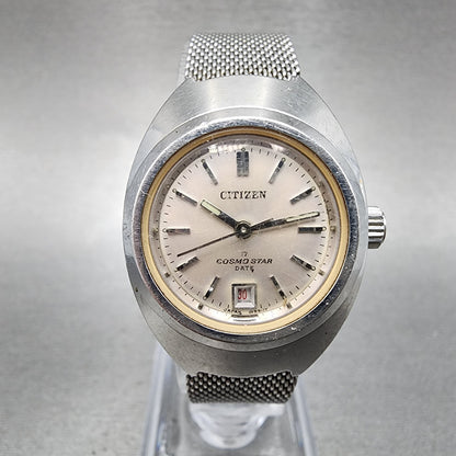 Citizen Cosmostar Watch Women 24mm Silver Dial Silver Tone Date Manual Runs