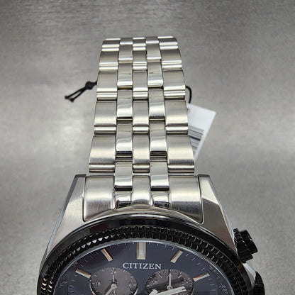Citizen Eco-Drive Chronograph Classic Watch Men 43mm Blue Dial Steel BL5568-54L