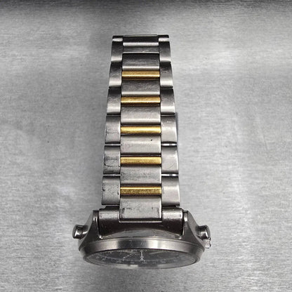 Seiko Sports 100 Chronograph Watch Men 37mm Gray Dial Titanium READ!!! New Batt4