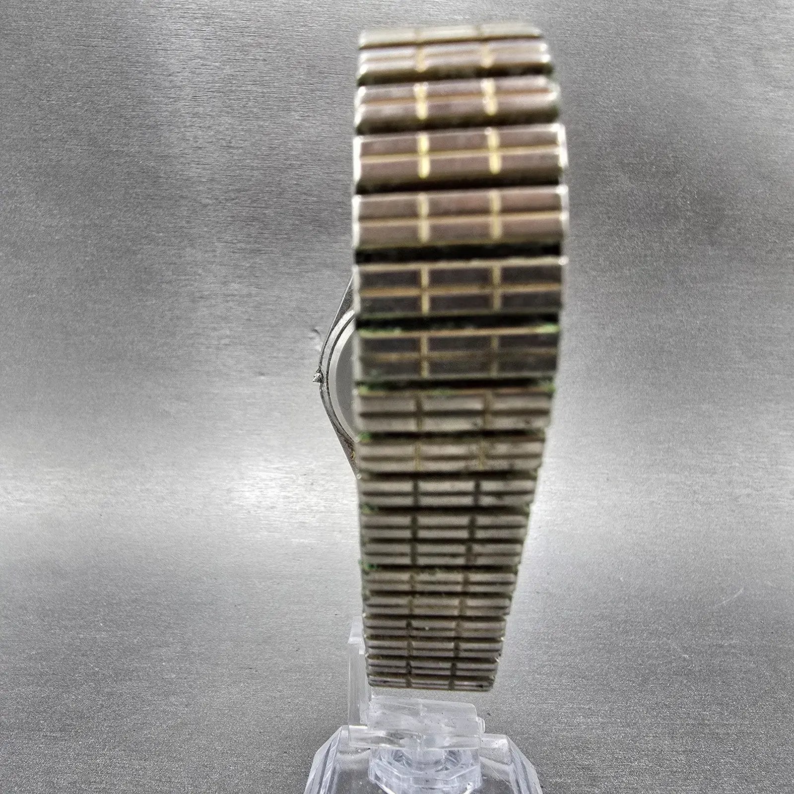 Seiko SQ Watch Men 35mm Champagne Dial Gold Tone Daydate Round 8123-7049 PARTS9