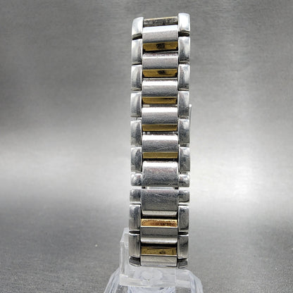 Bulova Tank Watch Women 21mm White Dial Two Tone Rectangle 98T49 New Battery7