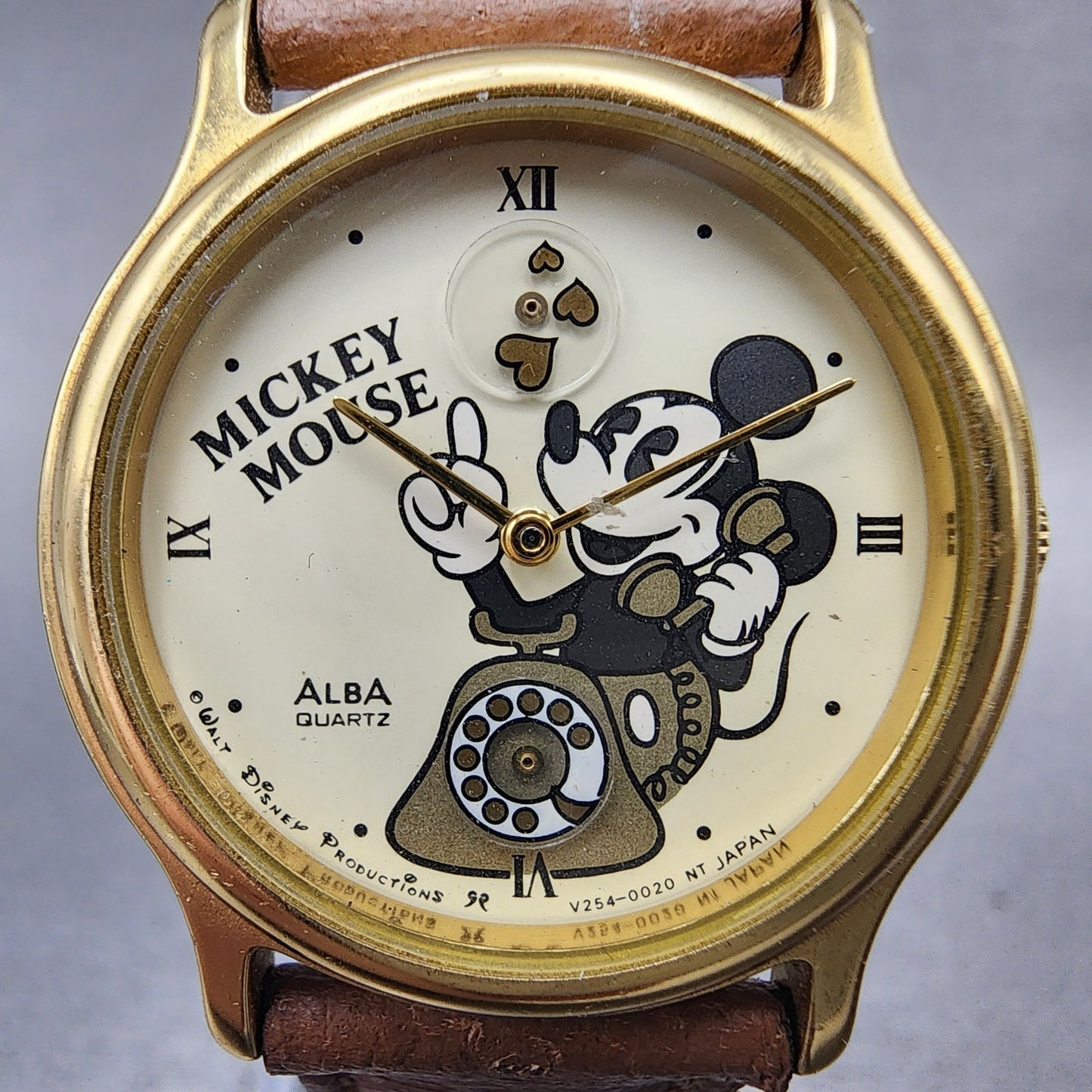 Seiko Alba Mickey Mouse Watch Women 29mm Cream Dial Gold Tone V2540020 New Batt1