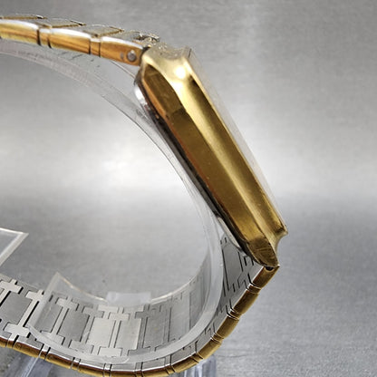 Tissot 125 Tank Watch Men 29mm Gold Dial Gold Tone Rectangle READ!!!!!! New Batt3