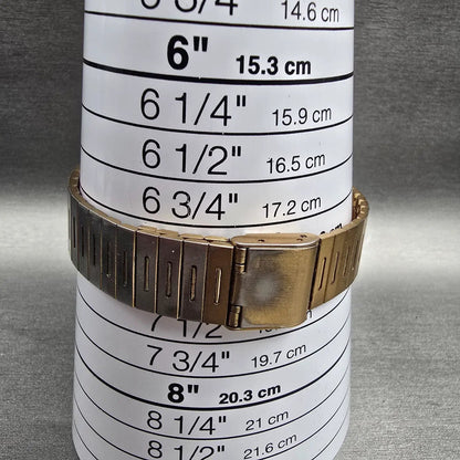 Seiko Watch Men 33mm Gold Dial Gold Daydate Round 5Y23-8119 New Battery VTG JDM9