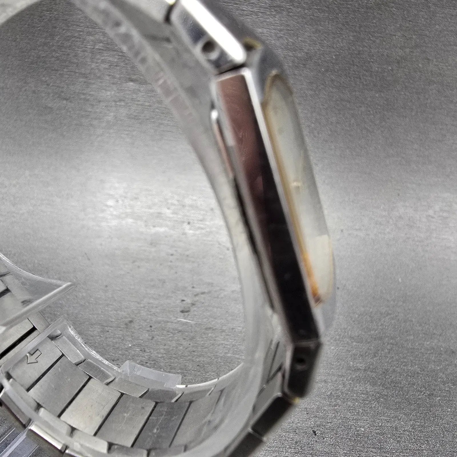 Seiko ARC Tank Watch Women 21mm Silver Dial Two Tone Rectangle 1220-529A  PARTS4
