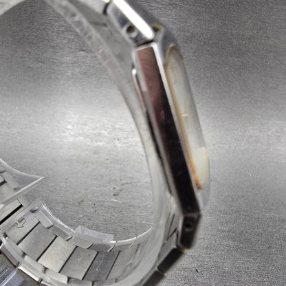 Seiko ARC Tank Watch Women 21mm Silver Dial Two Tone Rectangle 1220-529A  PARTS4