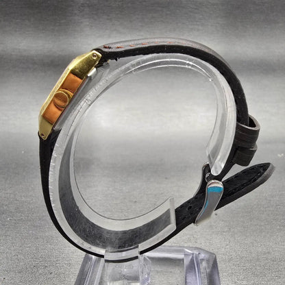 Seiko Watch Women 19mm Champagne Dial Gold Tone Rectangle 5421-5110 New Battery6