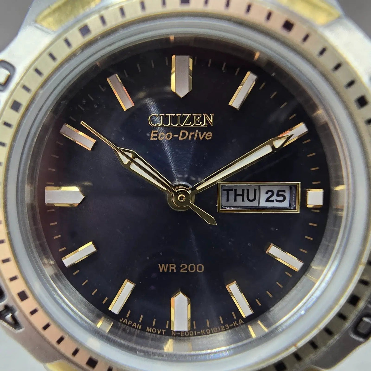 Citizen Eco-Drive Dive Watch Women 30mm Blue Dial Two Tone Daydate E001- K0069291
