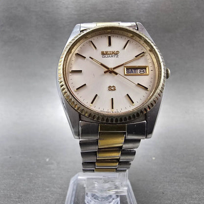 Seiko President Watch Men 36mm Gold Dial Two Tone Daydate 6923-8080 New Battery7