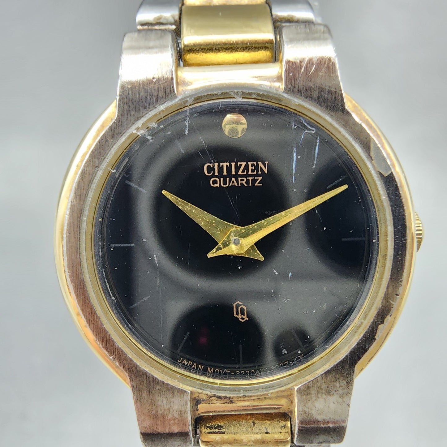 Citizen CQ Watch Women 23mm Black Dial Two Tone Round 3220K03755 New Battery1