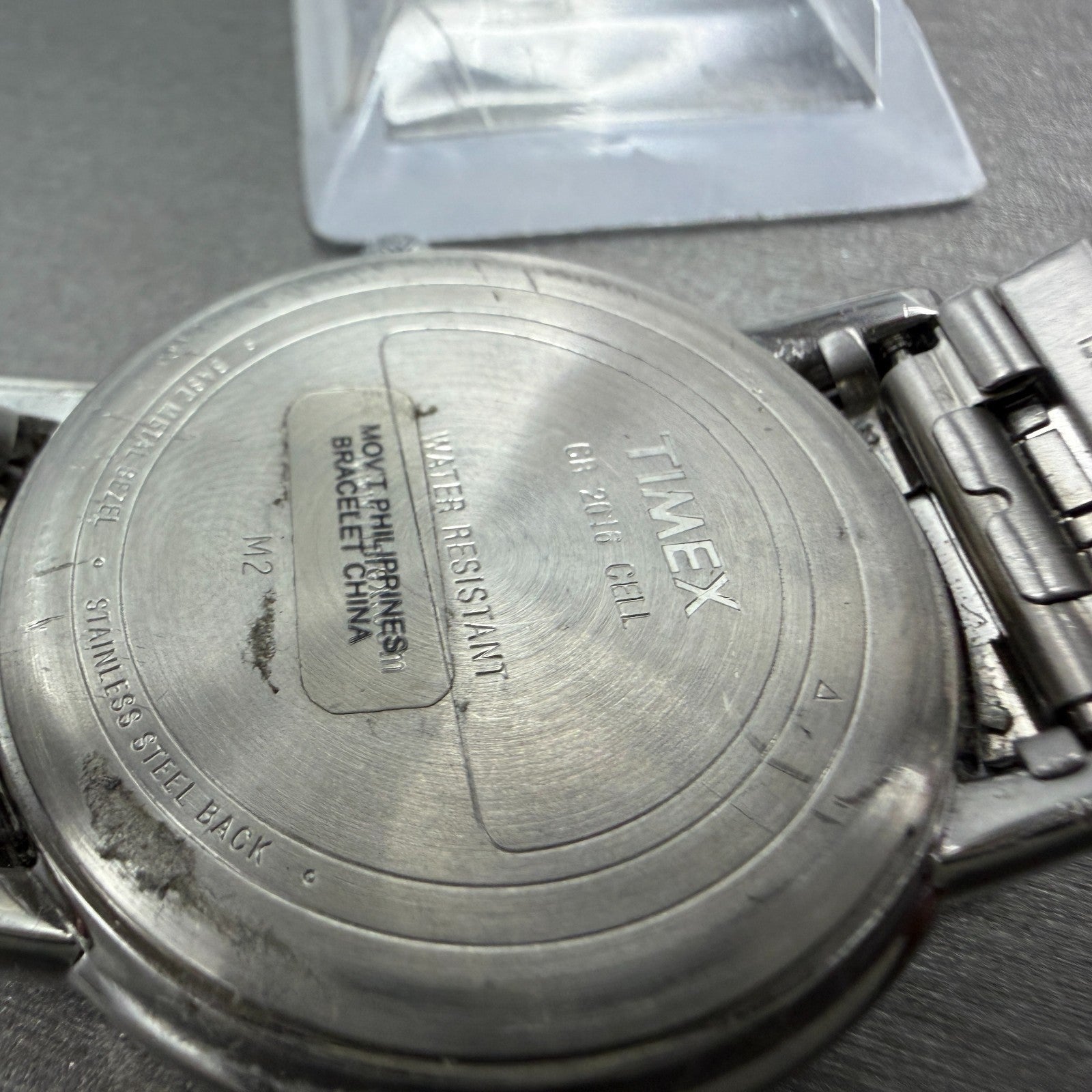 Timex Easy Reader Watch Men 37mm White Dial Silver Tone Date New Battery9