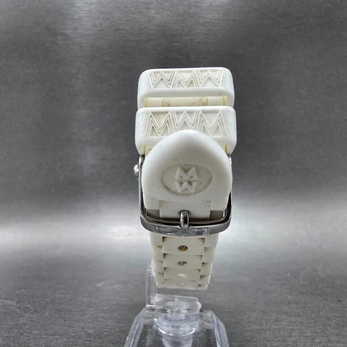 Michele Tahitian Jelly Bean Watch Women 34mm White Dial Steel New Battery7