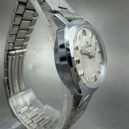 Edox Watch Women 23mm Silver Dial Silver Tone Round Manual Wind Runs VTG4
