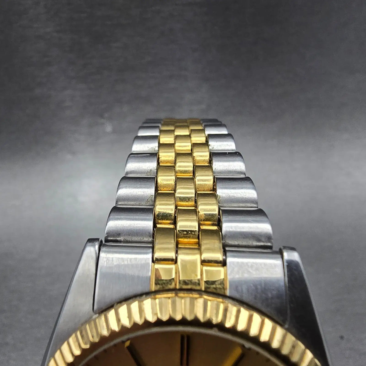 Seiko 5 Automatic President Watch Men 36mm Gold Dial Two Tone Daydate 7S26-05004