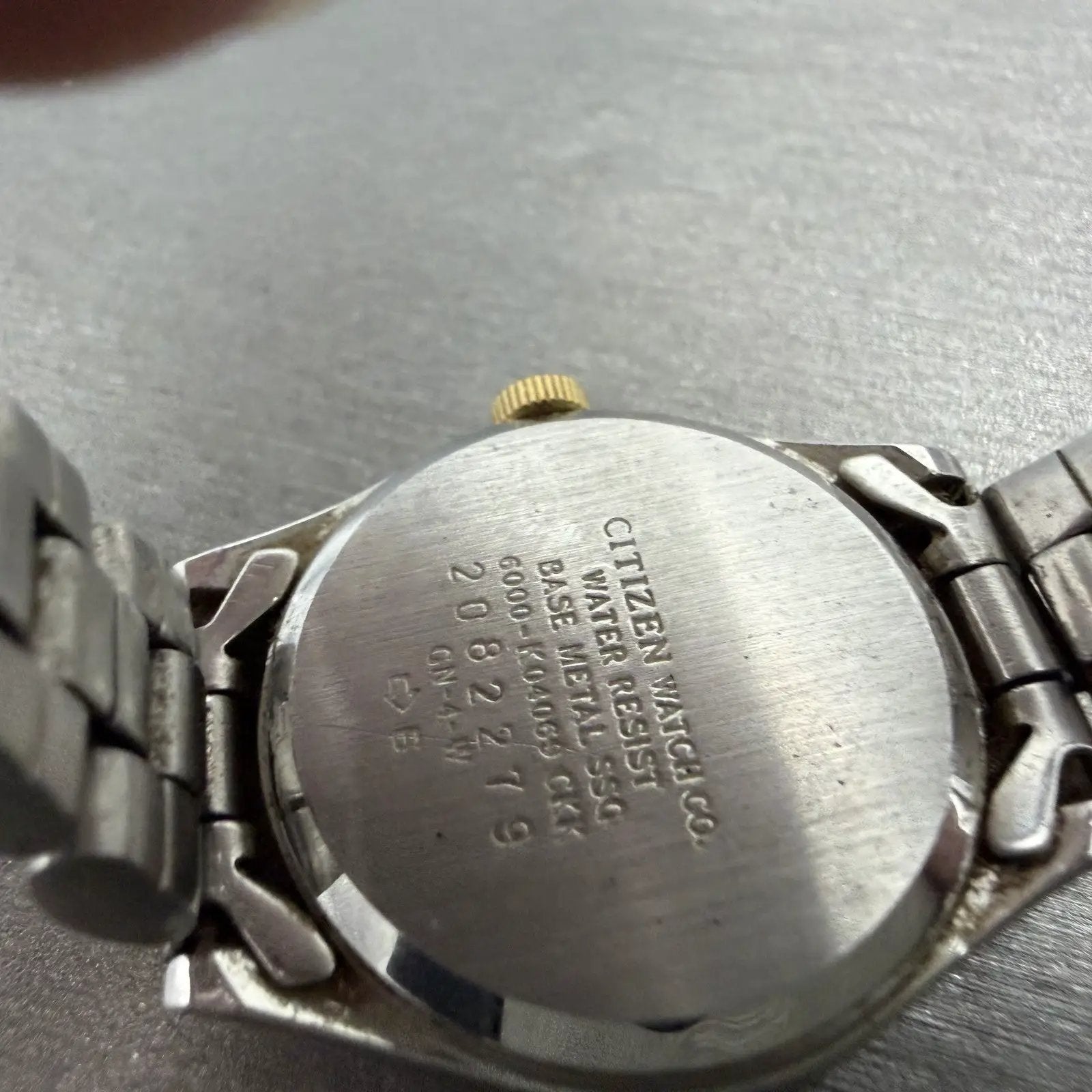 Citizen CQ Watch Women 24mm Gray Dial Two Tone Daydate 6000-K04069 New BatteryAB9