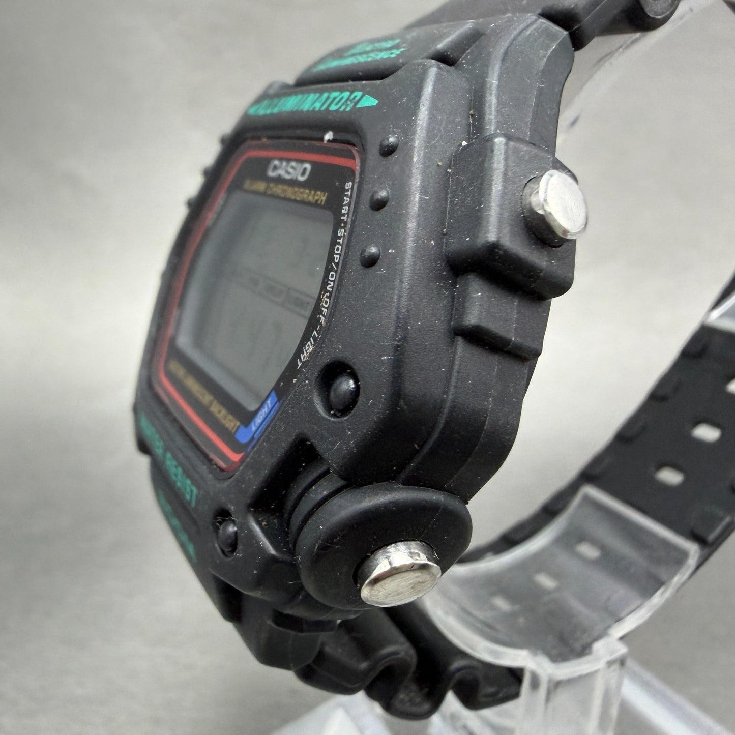 Casio Illuminator DW-290 Watch Men 47mm Black Digital Alarm Chrono New Battery2