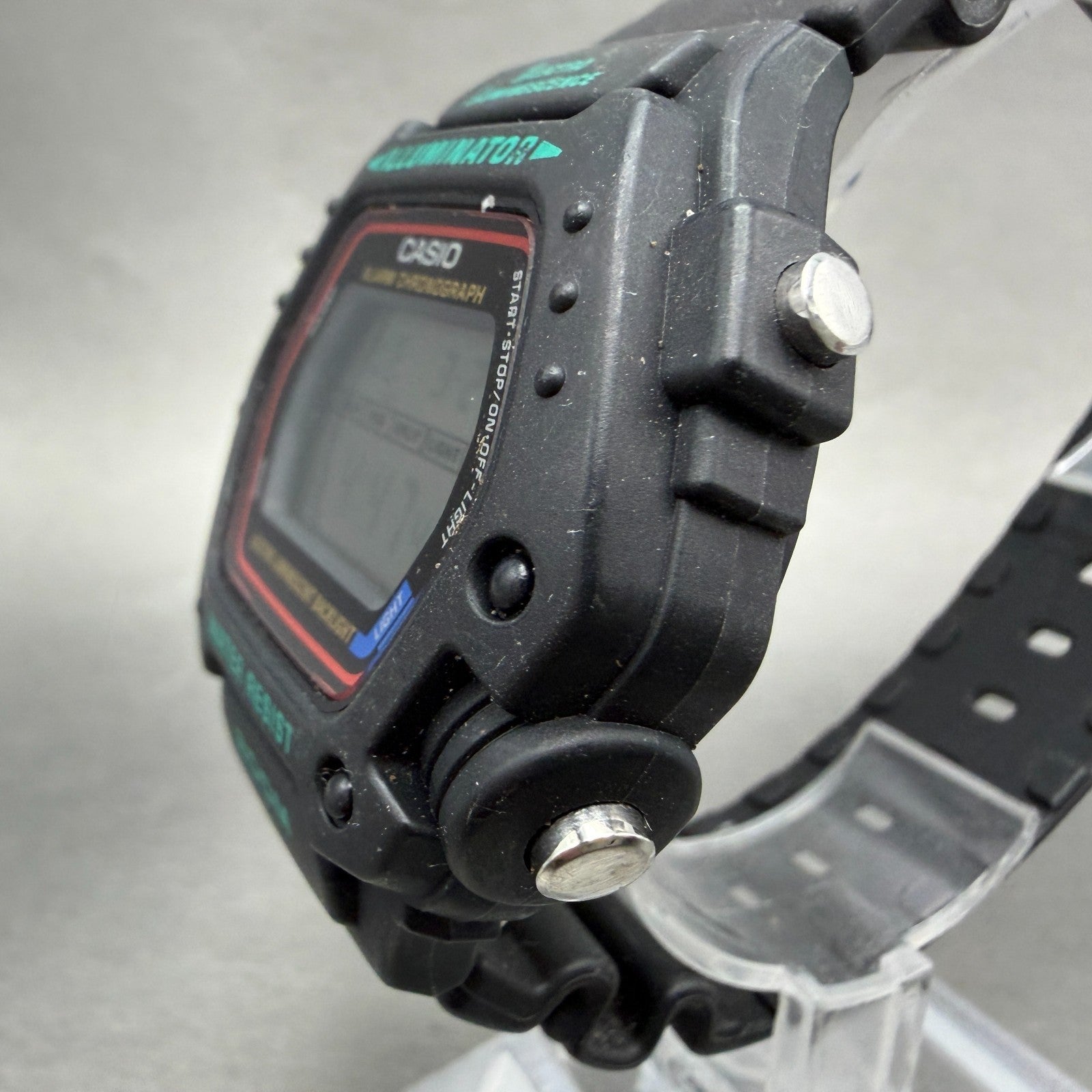 Casio Illuminator DW-290 Watch Men 47mm Black Digital Alarm Chrono New Battery2