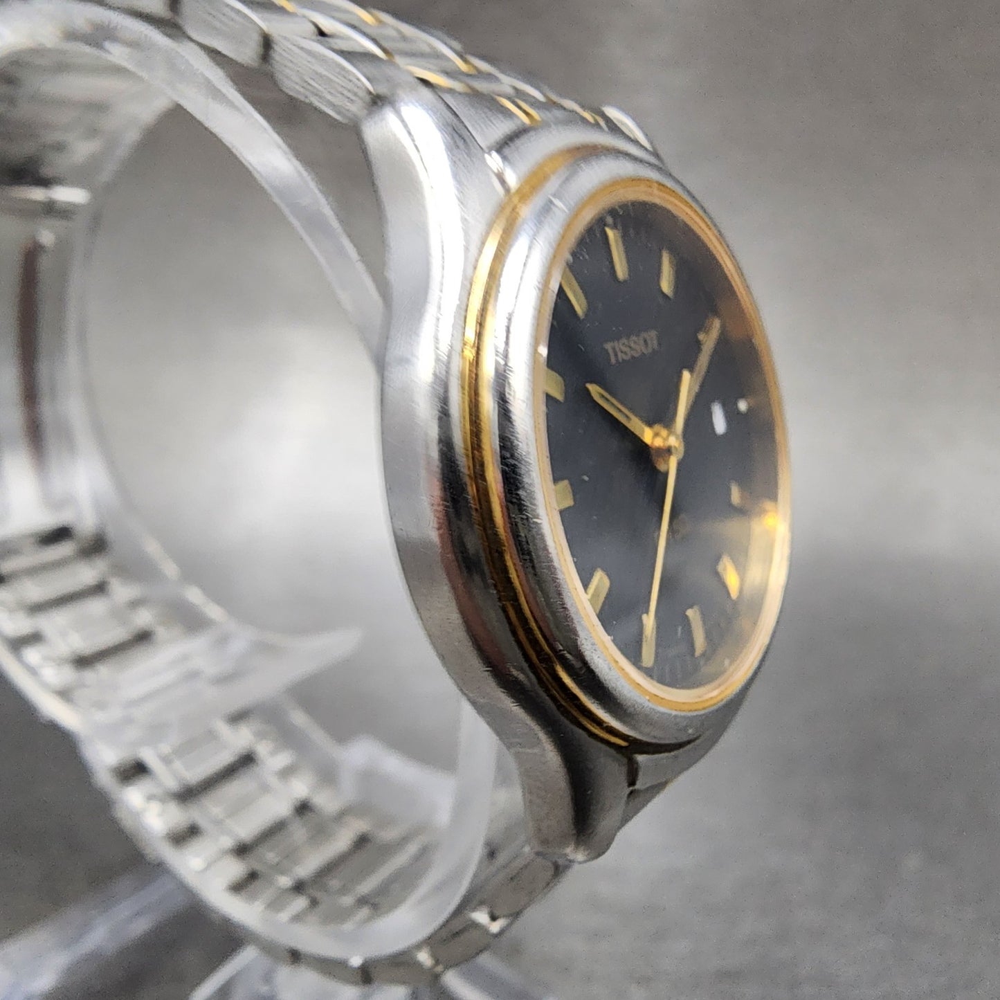 Tissot PR50 Watch Women 28mm Black Dial Two Tone Date Round J136/236K PARTS4