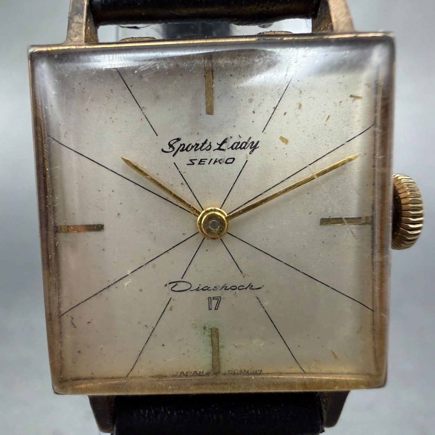 Seiko Sports Lady Watch Women 22mm White Dial Gold Tone Manual 6510 Runs Vintage1