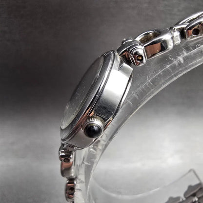 Seiko Watch Women 19mm Black Dial Silver Tone Round 1N00-0LK0 New Battery2