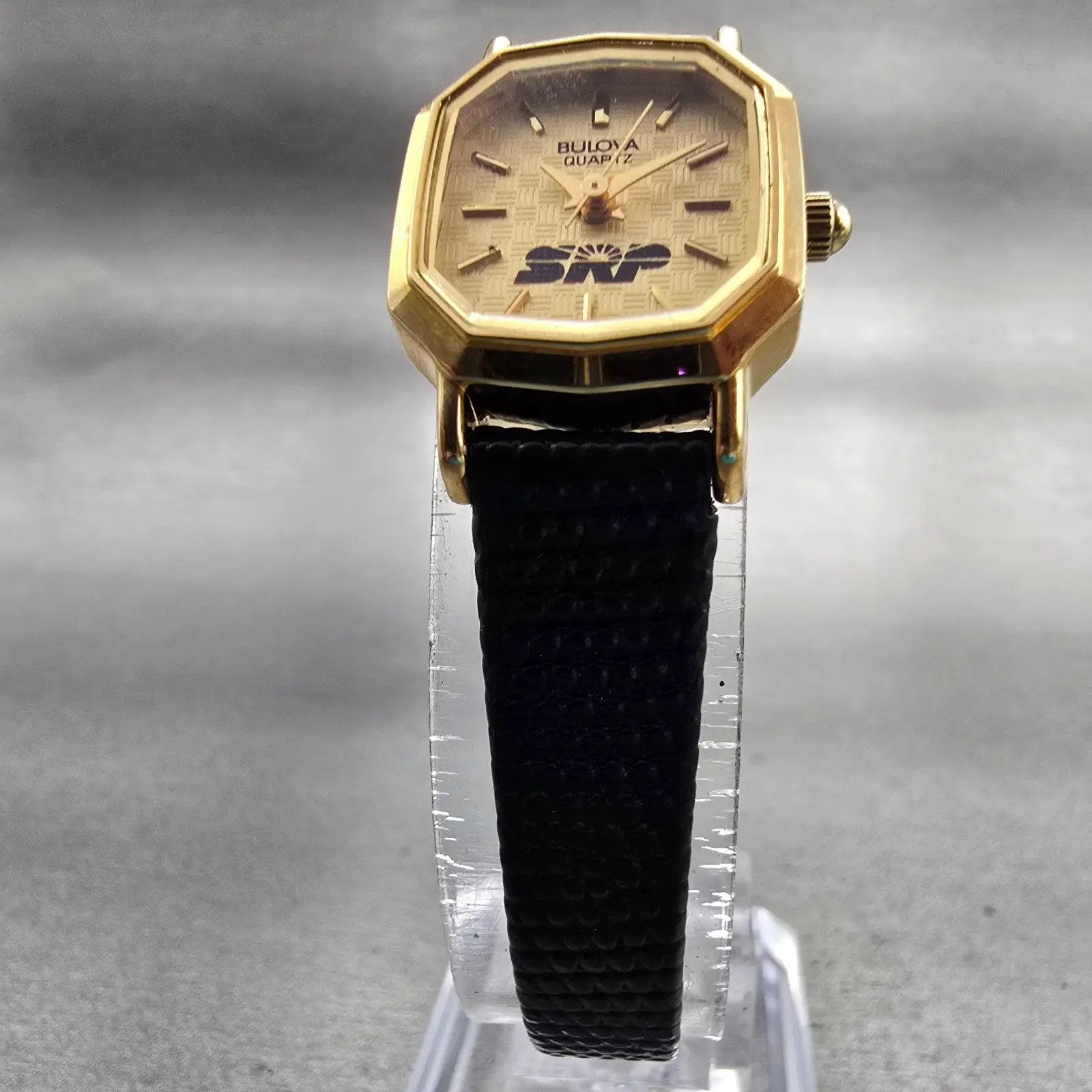 Bulova Watch Women 18mm Gold Dial Gold Tone Octagon 92E24Y New Battery Vintage5