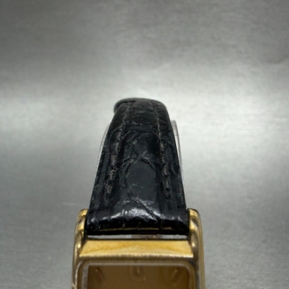 Bulova Accutron Tank Watch Women 18mm Champagne Dial Gold Tone 27A02 New Battery4