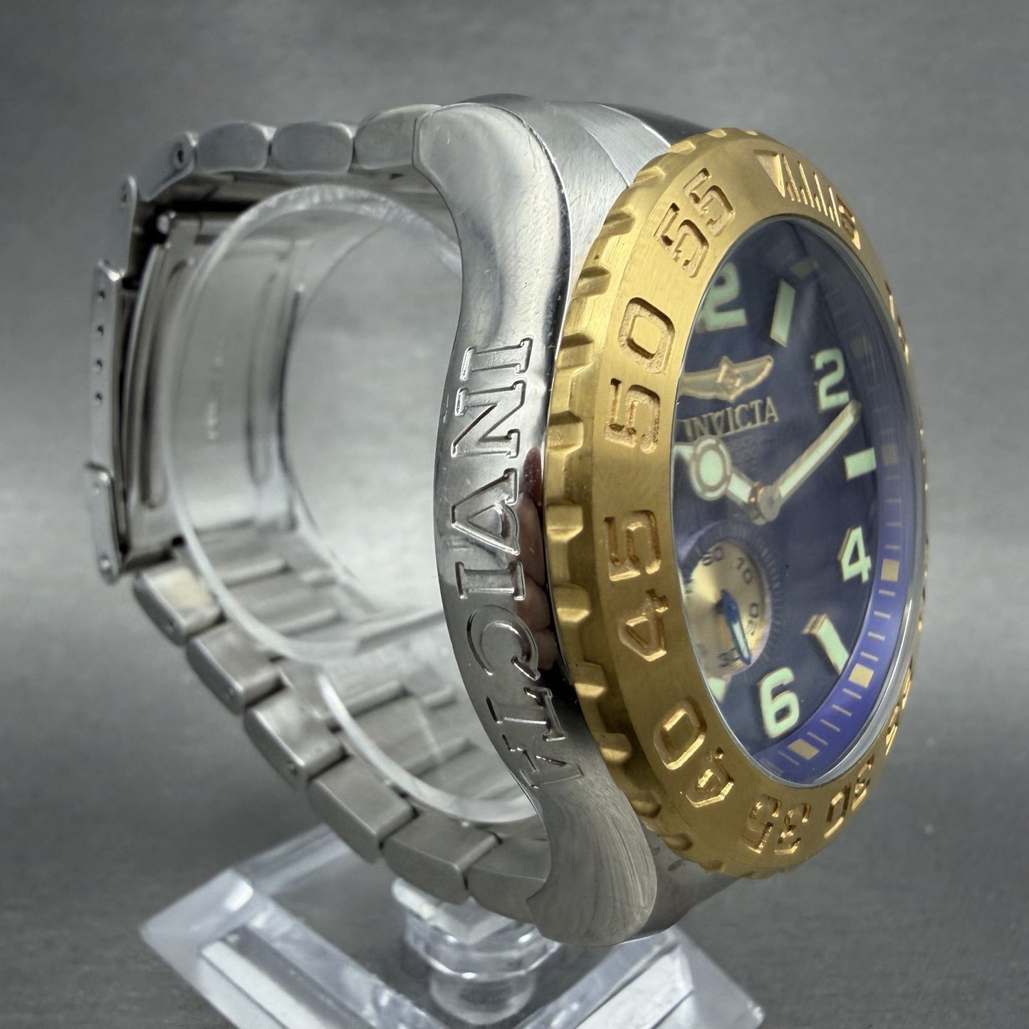 Invicta Pro Diver Watch Men 47mm Blue Dial Steel Small Second Round 5626 New Bat3