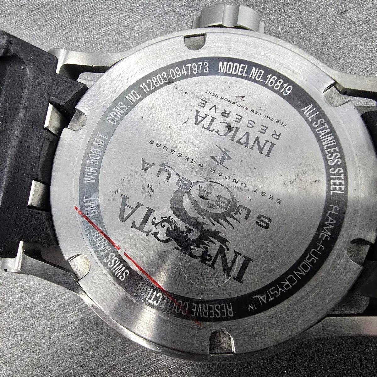 Invicta Subaqua Reserve GMT Watch Men 51mm Rose Gold & Silver 16819 Date PARTS8