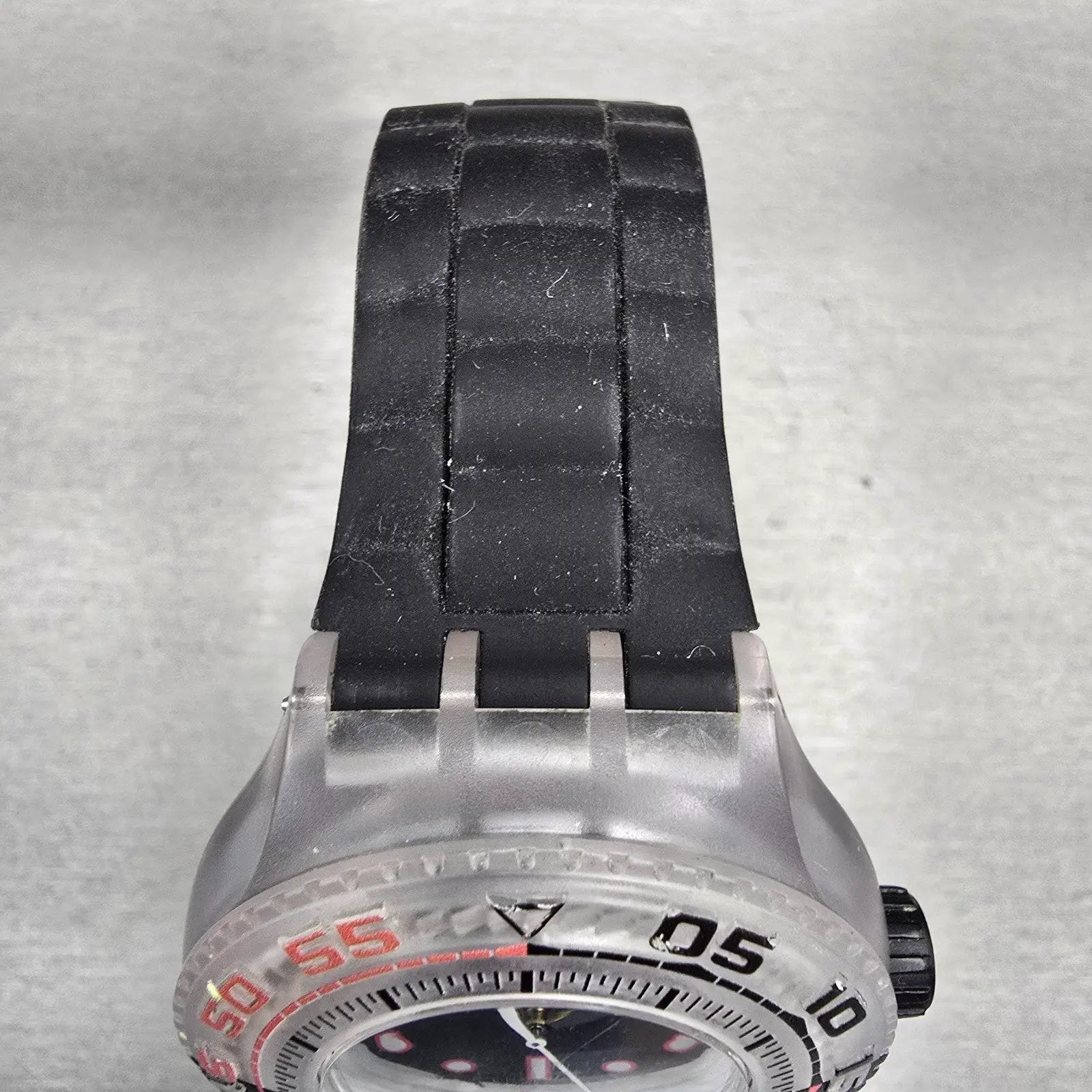 Swatch Scuba Libre Stormy watch Men 44mm Black Dial Clear Date SUUK400 New BattG4