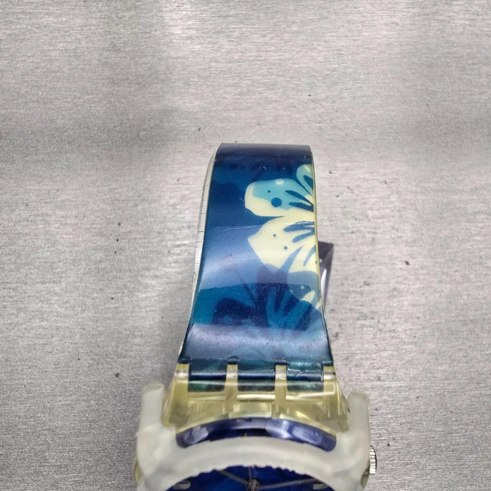 Swatch Gent MY NEXT HOLIDAYS Watch Men 34mm Blue Dial Clear Case GK383 New Batt4