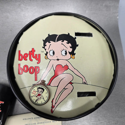 Fossil Betty Boop Watch Unisex 25mm Cream Dial Gold Tone Rectangle New Battery11