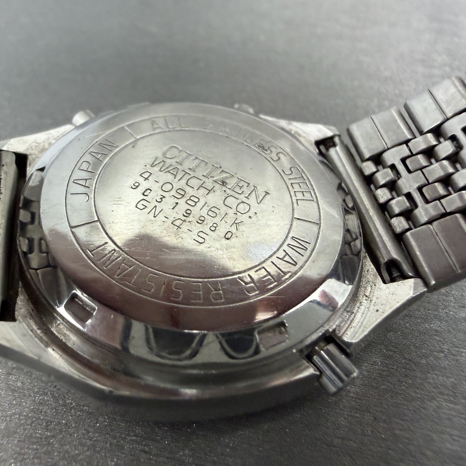 Citizen Digital Watch Men 33mm Digital Silver Tone Dual Time Chrono New Battery9