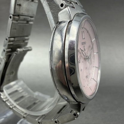 Seiko Lukia Watch Women 33mm Pink Dial Silver Tone Daydate 5Y89-0B70 New Battery3
