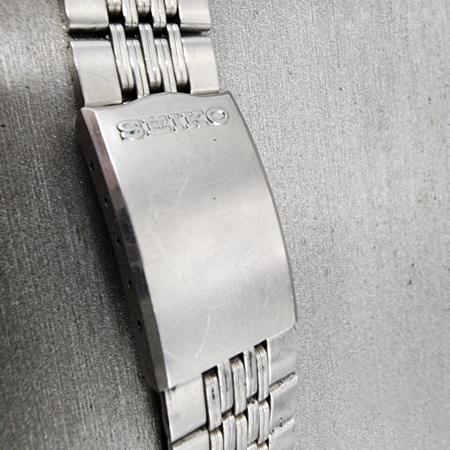 Seiko Bracelet 19mm Stainless Steel Tri Folding Clasp Vintage3