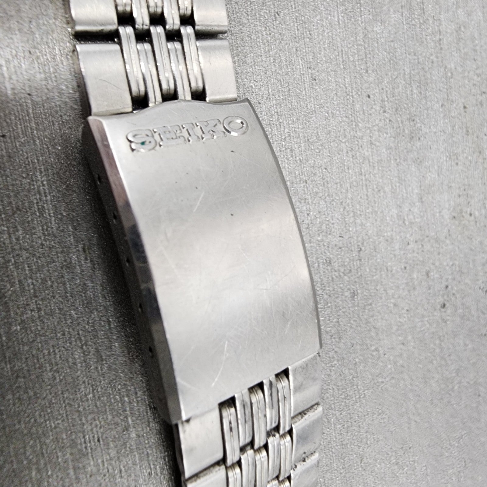 Seiko Bracelet 19mm Stainless Steel Tri Folding Clasp Vintage3