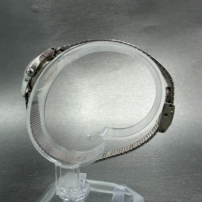 Technos Star lady Watch Women 19mm Silver Dial Steel Manual Wind Mesh Manual6