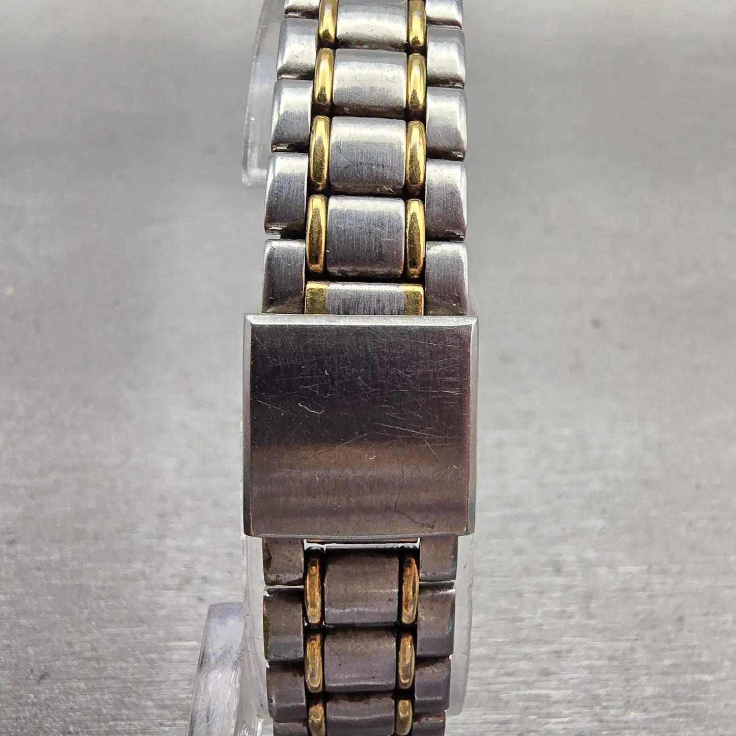 Seiko Watch Women 25mm Silver Dial Two Tone Date Round 7N89-0021 New Battery VTG7