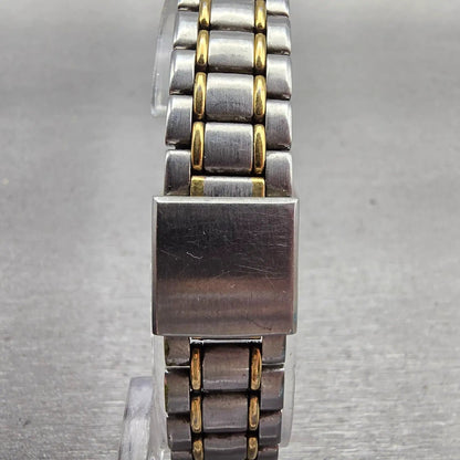 Seiko Watch Women 25mm Silver Dial Two Tone Date Round 7N89-0021 New Battery VTG7