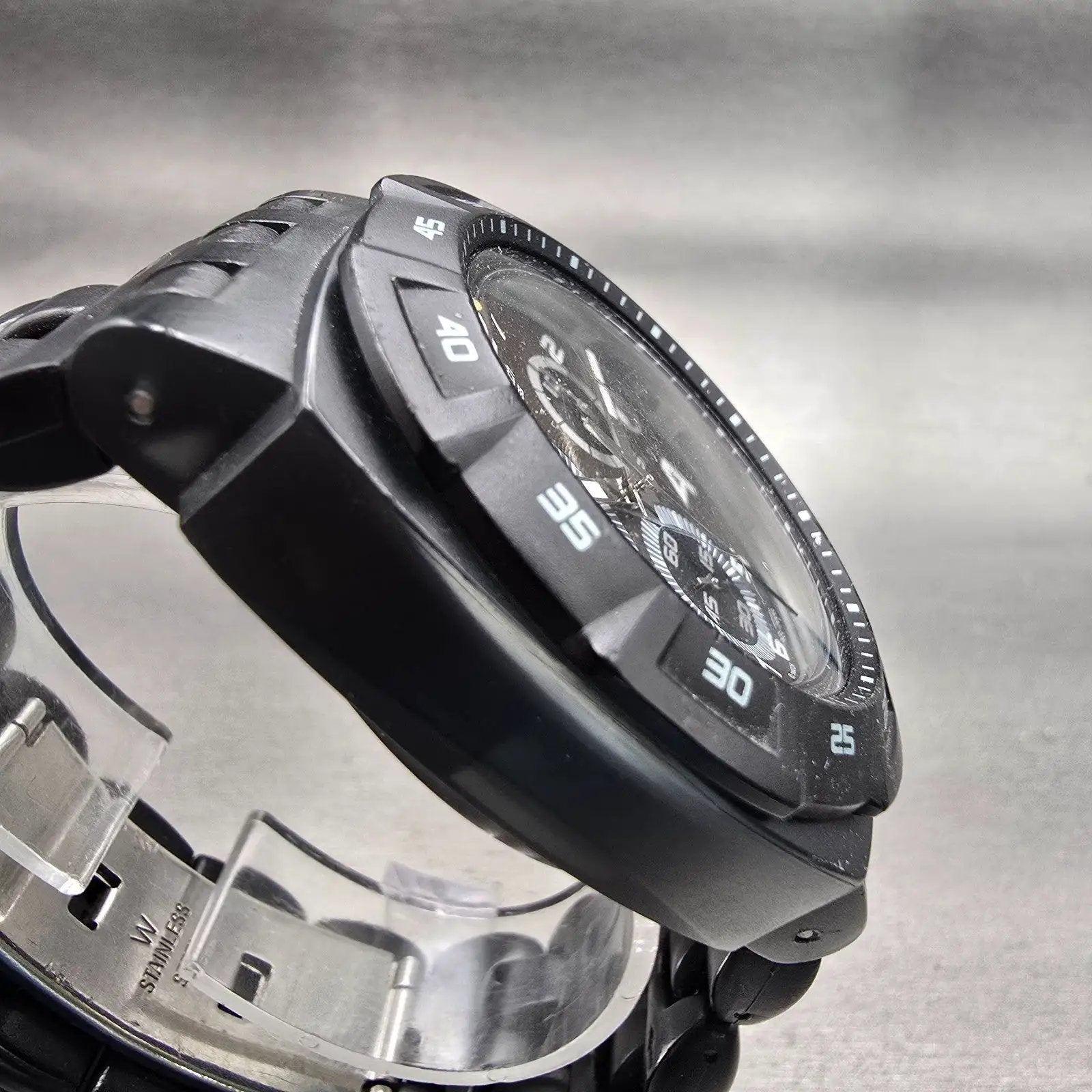 Swatch Follow The Track Chrono Watch Men Black Dial Black Date SUIM401 New Batt3