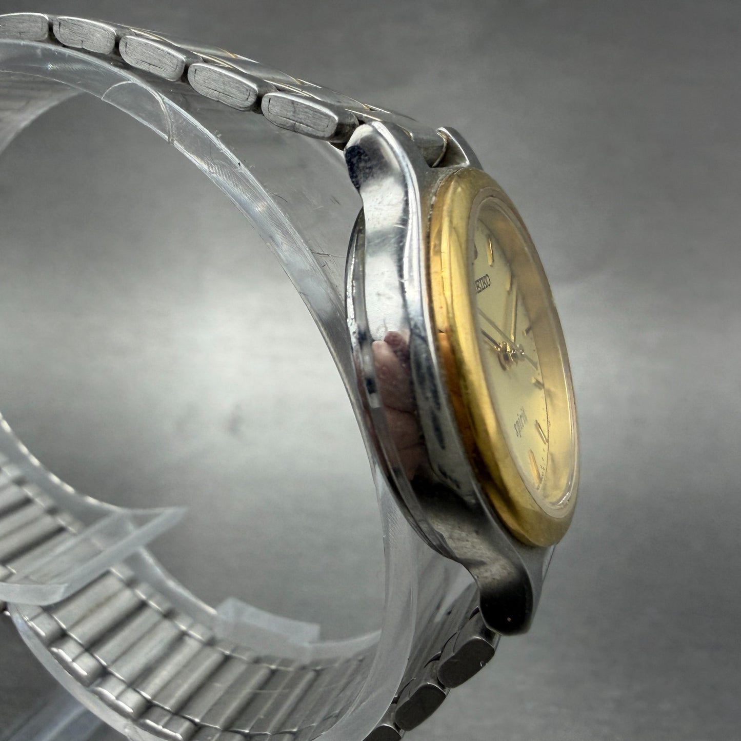 Seiko Spirit Watch Women 25mm Champagne Dial Two Tone Round 7N01-6A80 New Batter3