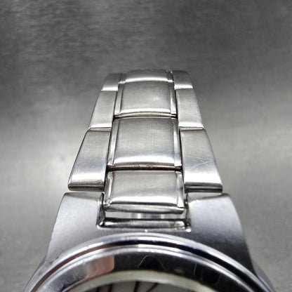 Seiko Alba Solar Watch Men 35mm White Dial Silver Tone Date V145-0BG0 Runs4