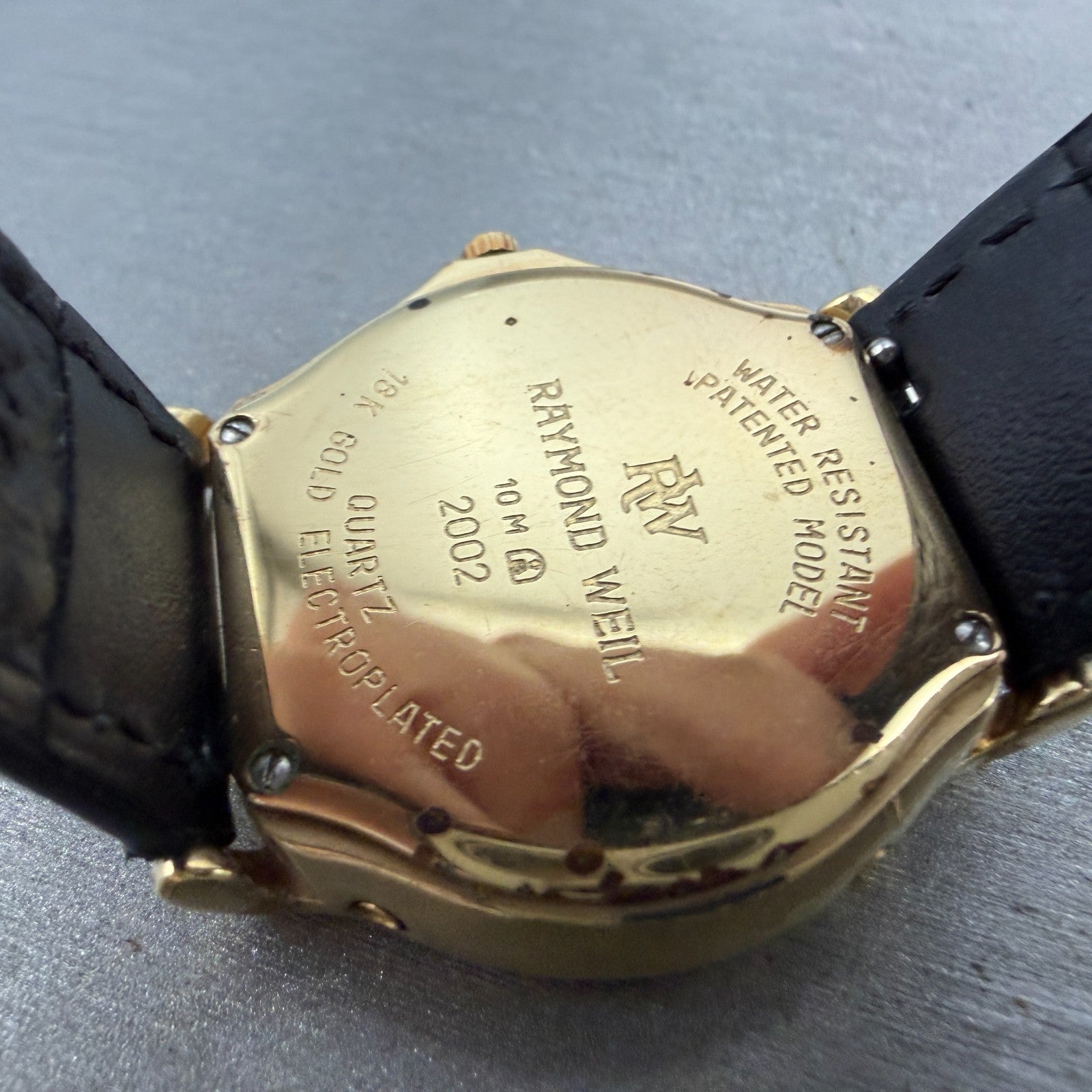 Raymond Weil Fidelio Moonphase Watch Men 33mm White Dial Gold Plated 2002 Newbat9