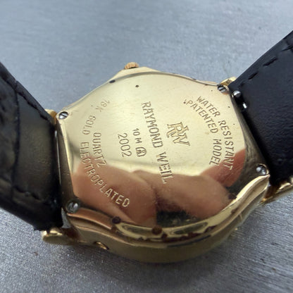 Raymond Weil Fidelio Moonphase Watch Men 33mm White Dial Gold Plated 2002 Newbat9