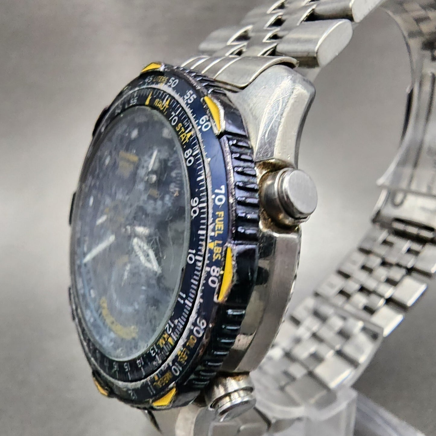 Citizen Navihawk Blue Angels Watch Men 42mm Blue Dial Steel C300 New Battery