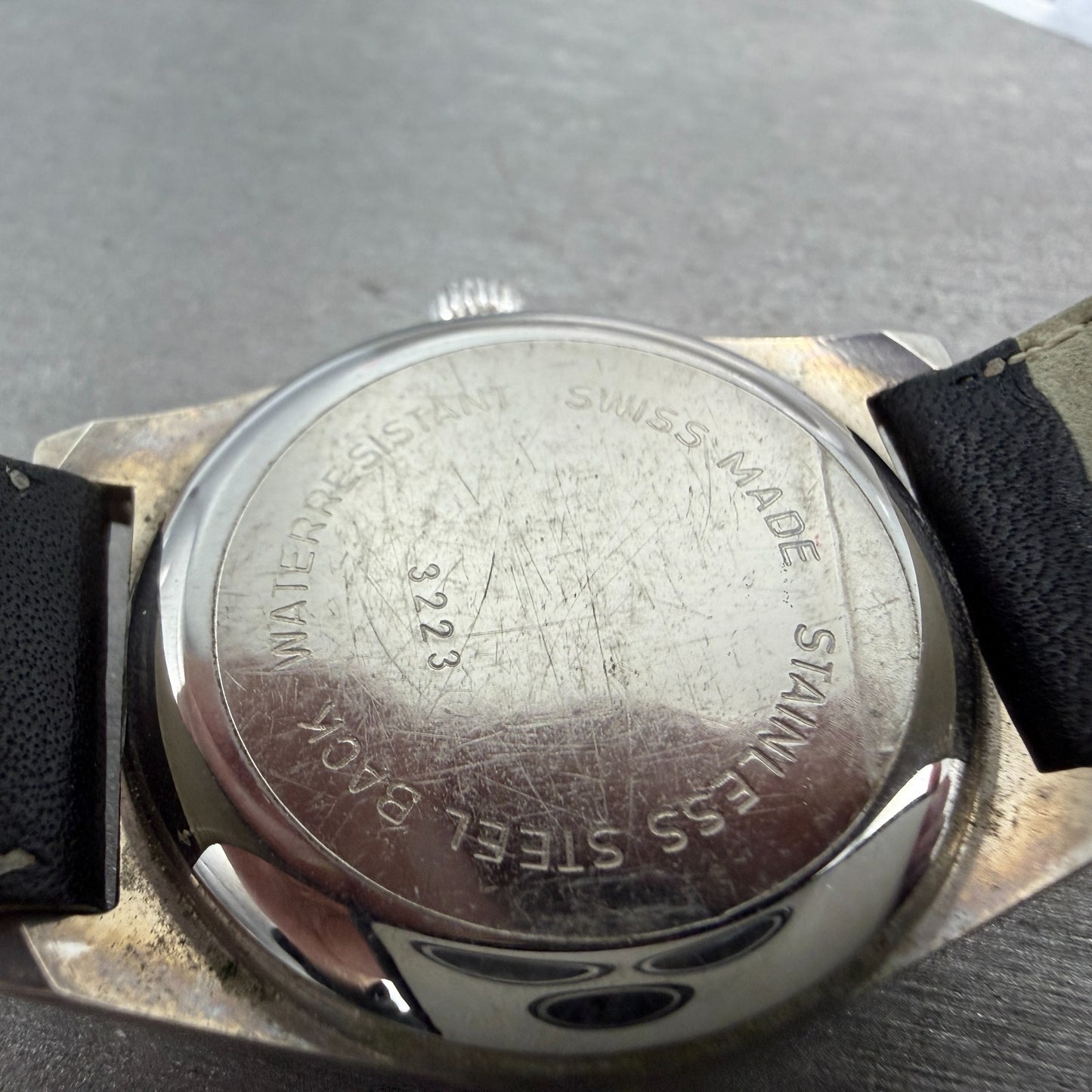 Berney Military Automatic watch Men 32mm Black Dial Steel Date Round Runs Swiss9