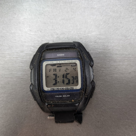 Casio WL500 Watch Men 42mm Digital Black Tone Alarm Chrono Rectangle Works0